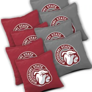 Mississippi State Bulldogs Cornhole Bags Set of 8 Officially Licensed ACA Regulation Baggo Bean Bags ~ Made in The USA