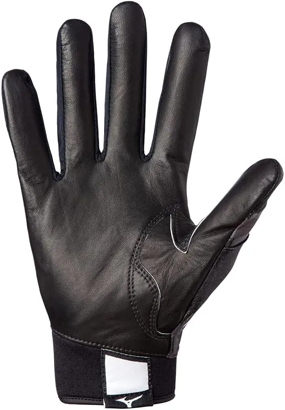 Mizuno B-303 Pro Adult Baseball Batting Gloves | Pair | Double Cabretta Leather Palm | AirMesh Inserts | QuikAdjust Wrist Tab