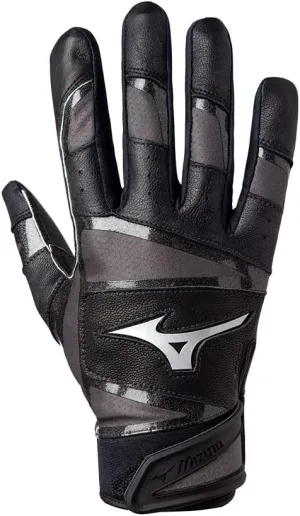 Mizuno B-303 Pro Adult Baseball Batting Gloves | Pair | Double Cabretta Leather Palm | AirMesh Inserts | QuikAdjust Wrist Tab