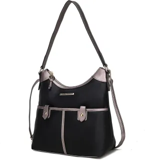 MKF Collection Shoulder Bags for Women, Crossbody Vegan Leather Handbag Purse, Top-Handle Hobo Tote Bag