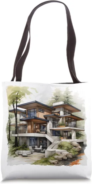 Modern Minimalist Home Interior & Architecture Design Tote Bag