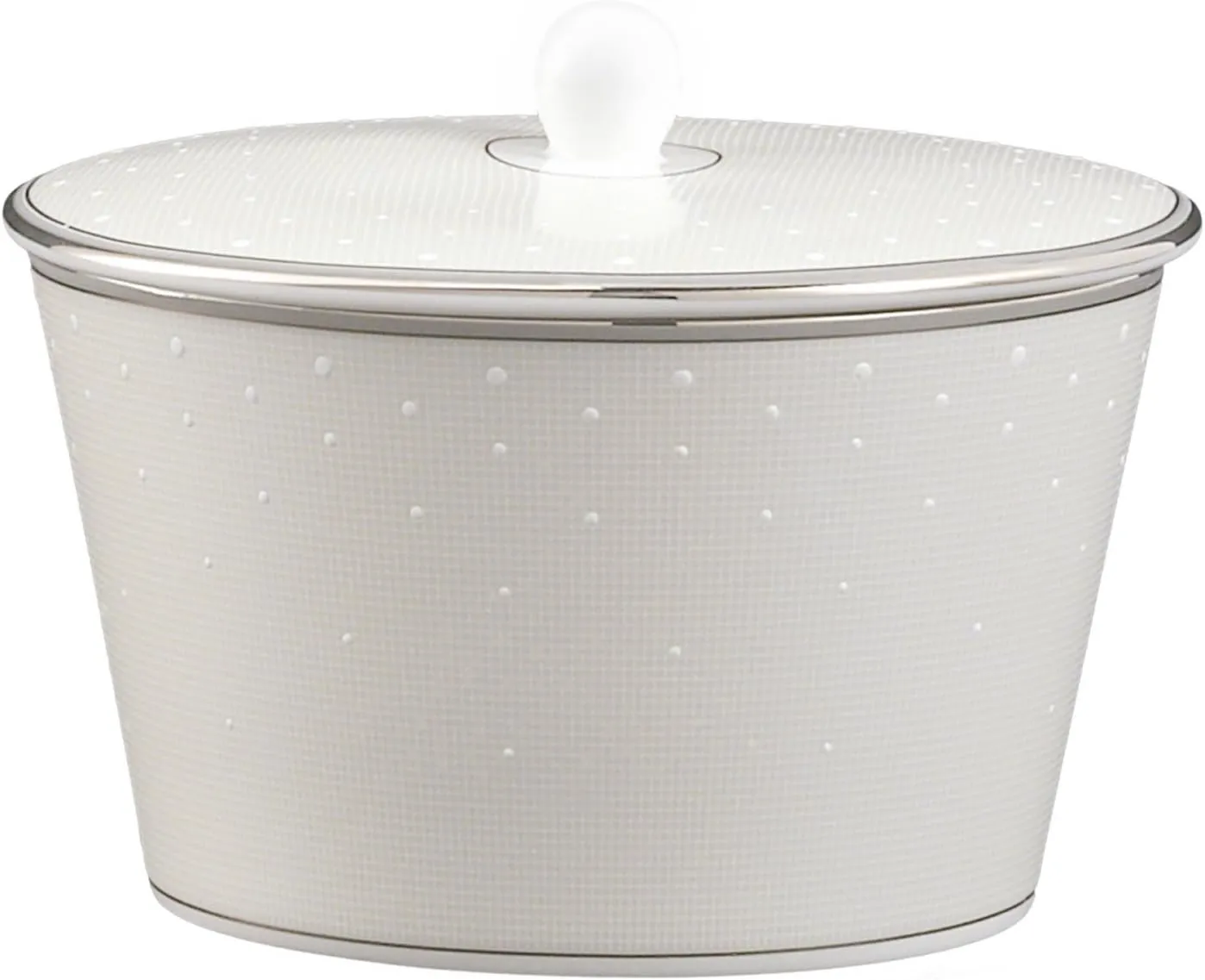 Monique Lhuillier for Royal Doulton Pointe dEsprit 12-Ounce Covered Sugar Bowl