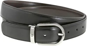 MONTBLANC Double Leather Belt Black/Brown Adjustable Length 3 x 120 cm' - 128135