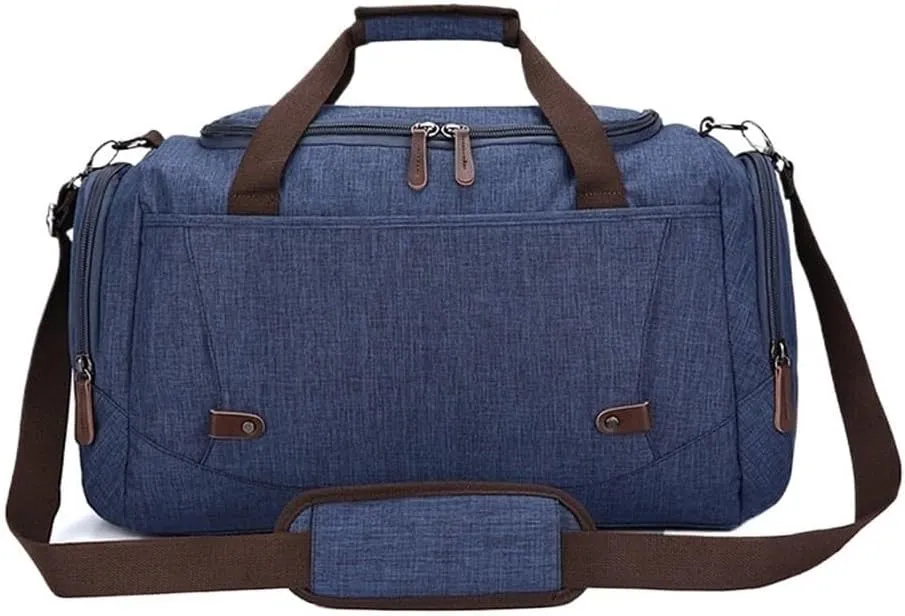 Multiple Compartments Waterproof Large Overnight Bag For Men Carry on Canvas Travel Duffel Bags With Suitcase
