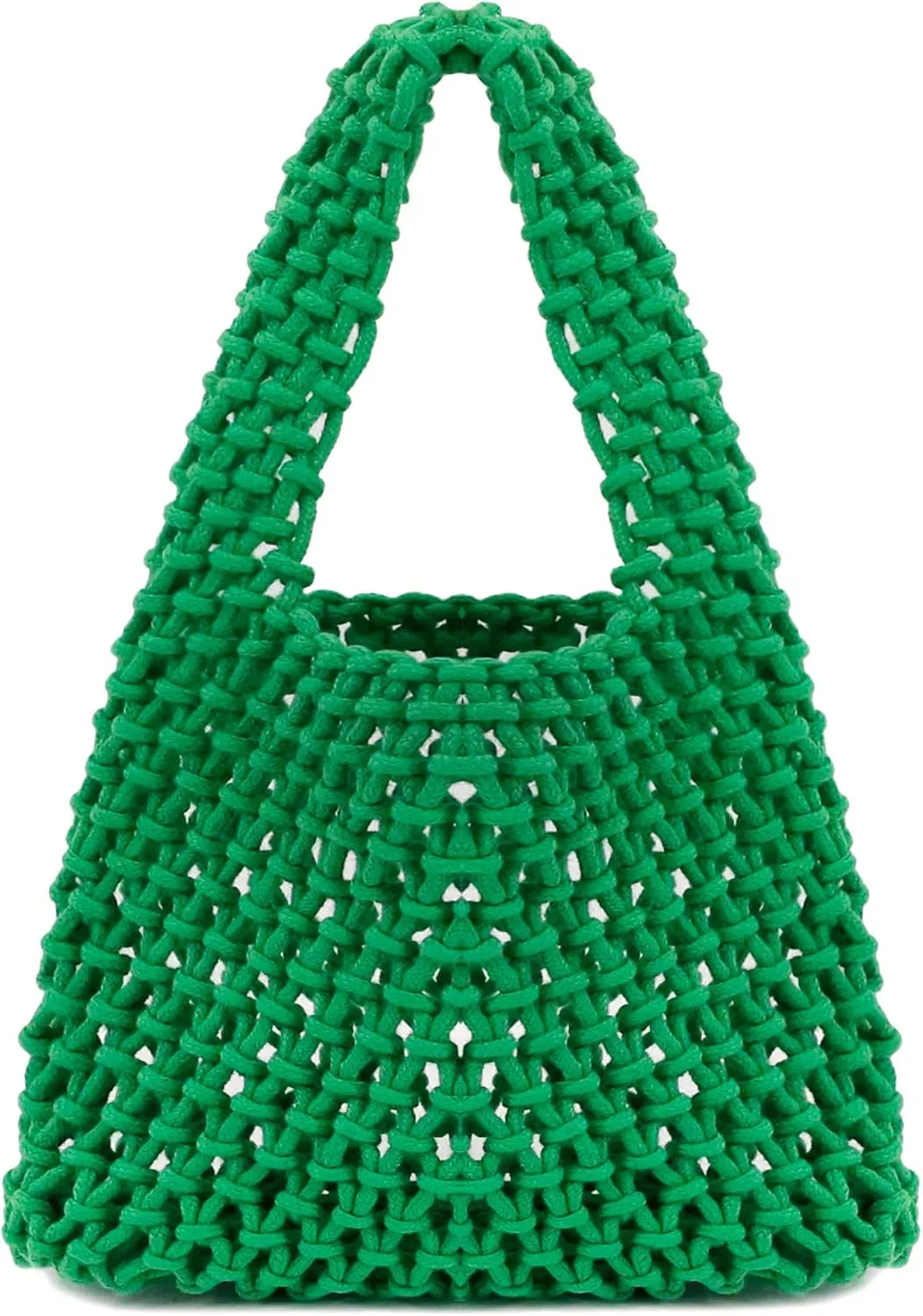 Naimo Straw Beach Bag Large Woven Rattan Shoulder Bag Fishing Net Handbag Cotton Rope Tote Summer Crochet Hobo Bag