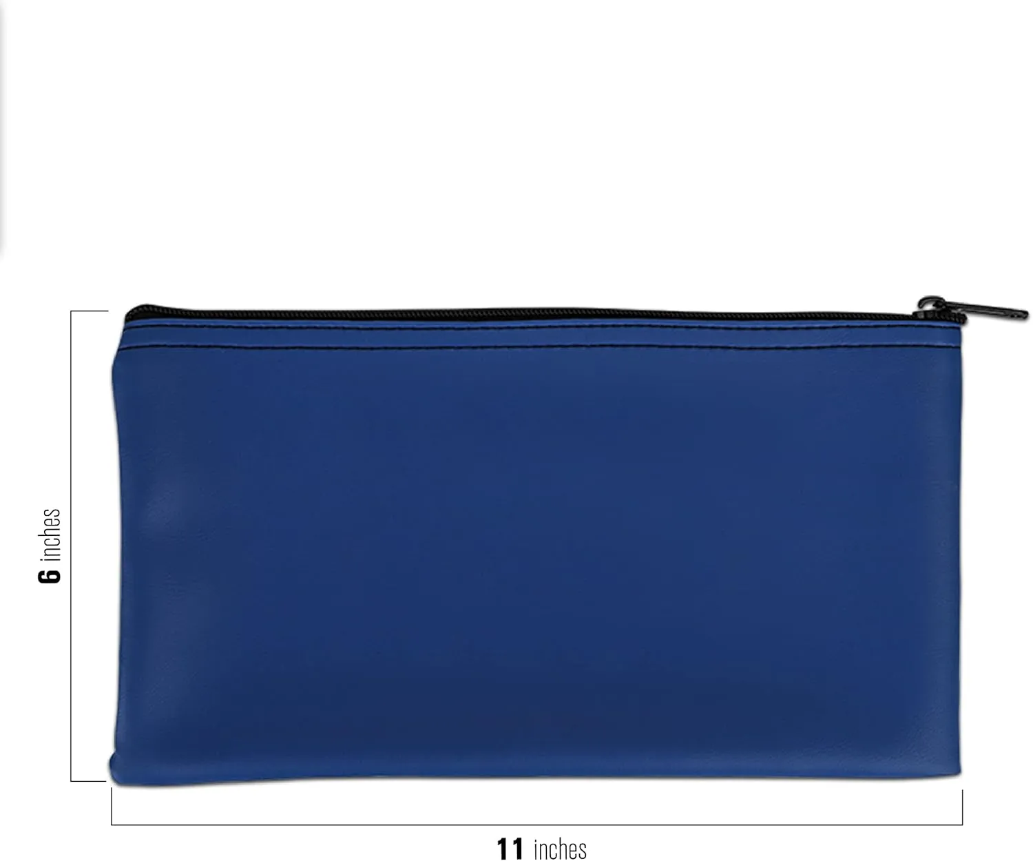 Navy Blue Expanded Vinyl Reusable Deposit Bag - 11W x 6H