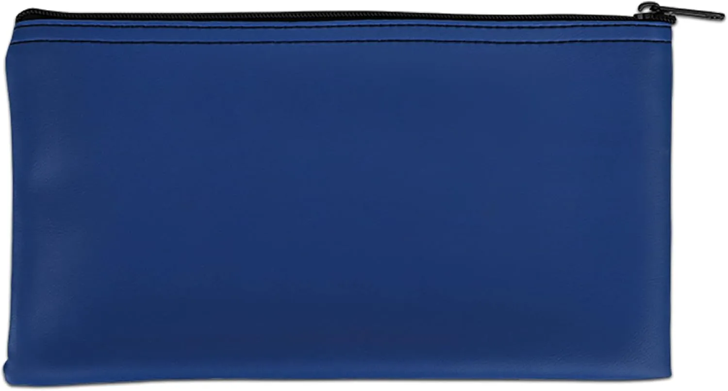 Navy Blue Expanded Vinyl Reusable Deposit Bag - 11W x 6H