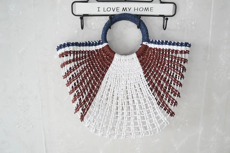 New Straw Bag Women Summer Hollow Bag Beach Bag