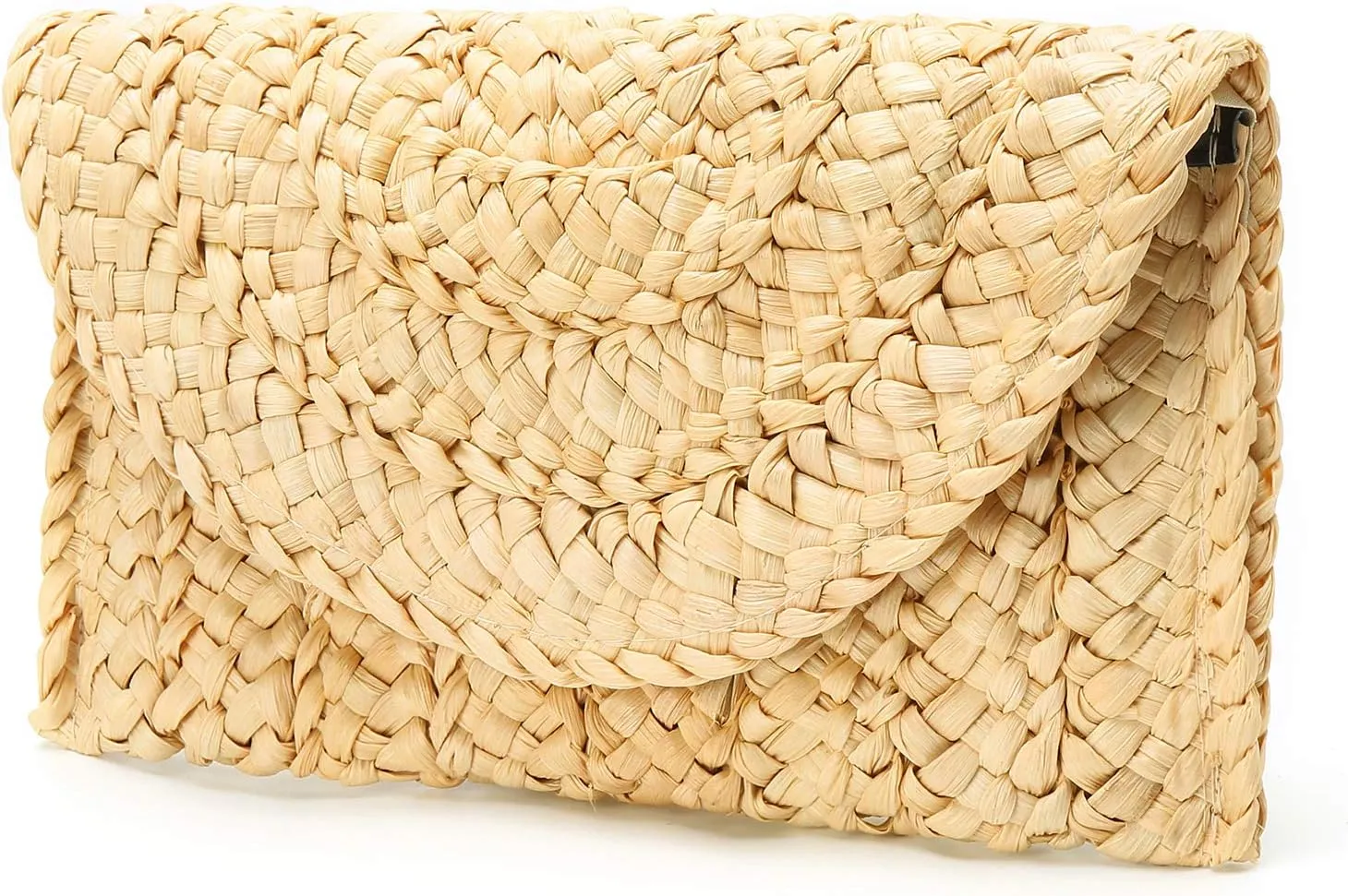 Obosoyo Women's Straw Clutch Handbag, Purse Envelope Wallet, Summer Beach Woven Bag
