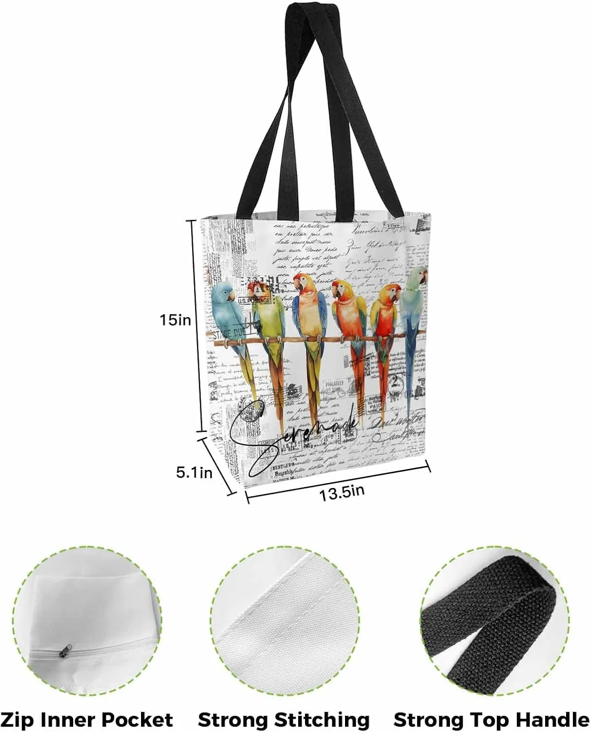 Ocean Canvas Tote Bag Beach Sea Coral Starfish Sage Green Shoulder Bag Casual Bag with Inner Pocket for Shopping Grocery Work