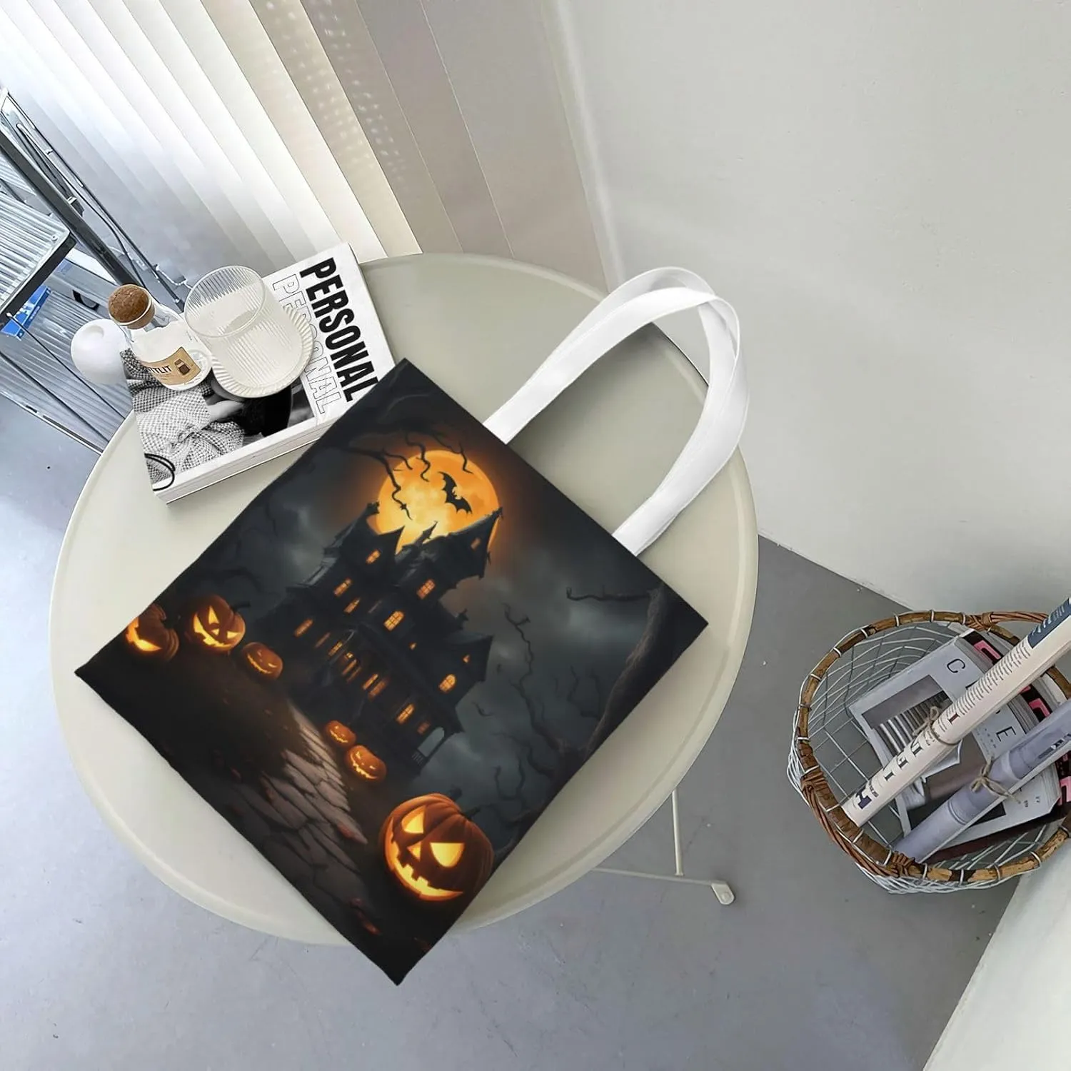 Ocean Sailboat Canvas Tote Bags For Women Handbag Tote Purse,Canvas Crossbody Bag For Office, Travel, School