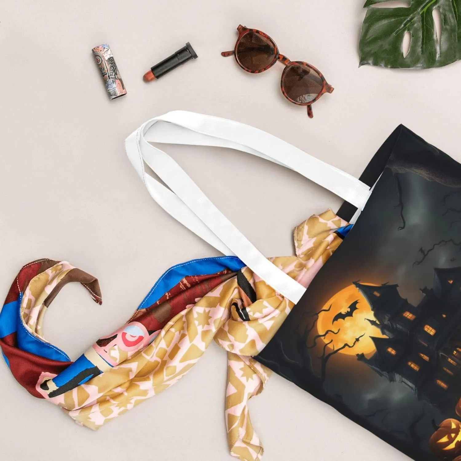 Ocean Sailboat Canvas Tote Bags For Women Handbag Tote Purse,Canvas Crossbody Bag For Office, Travel, School