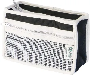 Organic Cotton Canvas Padded Toiletry, Cosmetic, Travel Bag - Black