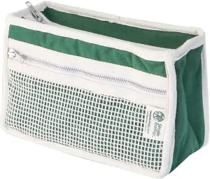Organic Cotton Canvas Padded Toiletry, Cosmetic, Travel Bag - Green