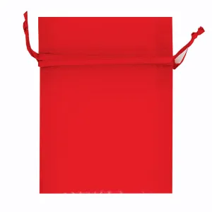 ORGANZA BAG MINI 10 X 7.5CM RED 10PC