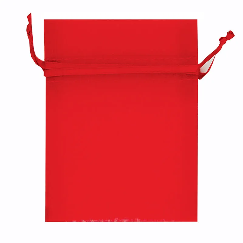 ORGANZA BAG MINI 10 X 7.5CM RED 10PC