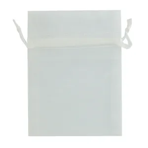 ORGANZA BAG MINI 10 X 7.5CM WHITE 10PC