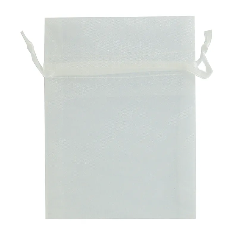 ORGANZA BAG MINI 10 X 7.5CM WHITE 10PC