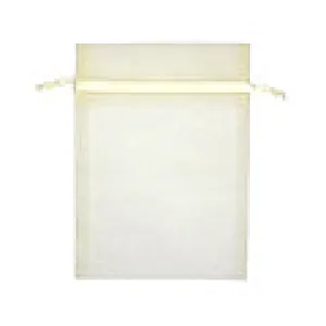 ORGANZA BAG SMALL 17X12.5CM CREAM 10PC