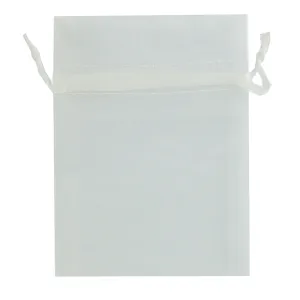 ORGANZA BAG SMALL 1X12.5CM WHITE 10PC
