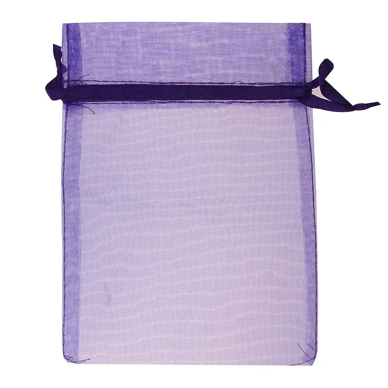 ORGANZA SMALL 17CM X 12.5CM PURPLE 5PC