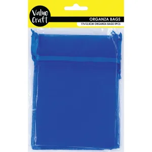 ORGANZA SMALL 17CM X 12.5CM ROYAL 5PC