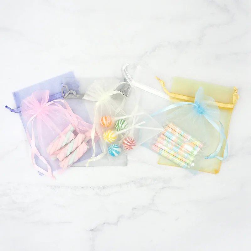 ORGANZA SMALL 17CM X 12.5CM SILVER 5PC