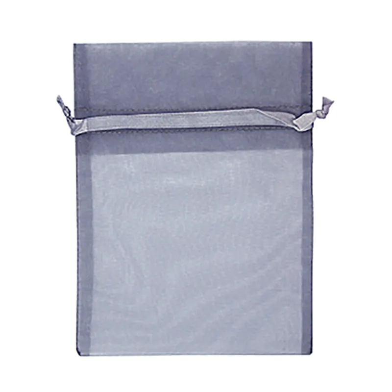ORGANZA SMALL 17CM X 12.5CM SILVER 5PC