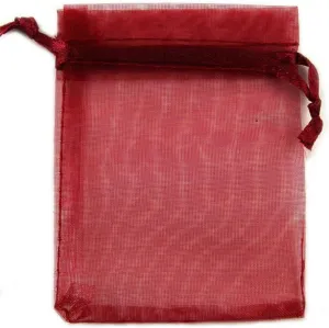 Organza Wedding Party Favor Bags- Package of 100 (6"x9", Wine red)