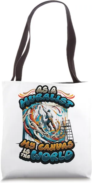 Paint Murals Artistic Wall Painting Murals Tote Bag