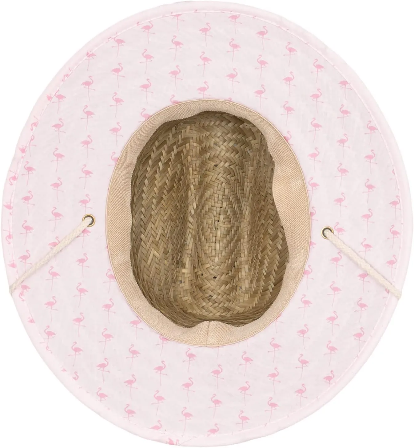 Panama Jack Kids Sun Hat - Straw Lifeguard, Surfboard Print Underbrim, UPF (SPF) 50  UVA/UVB Sun Protection, 3 1/4" Brim