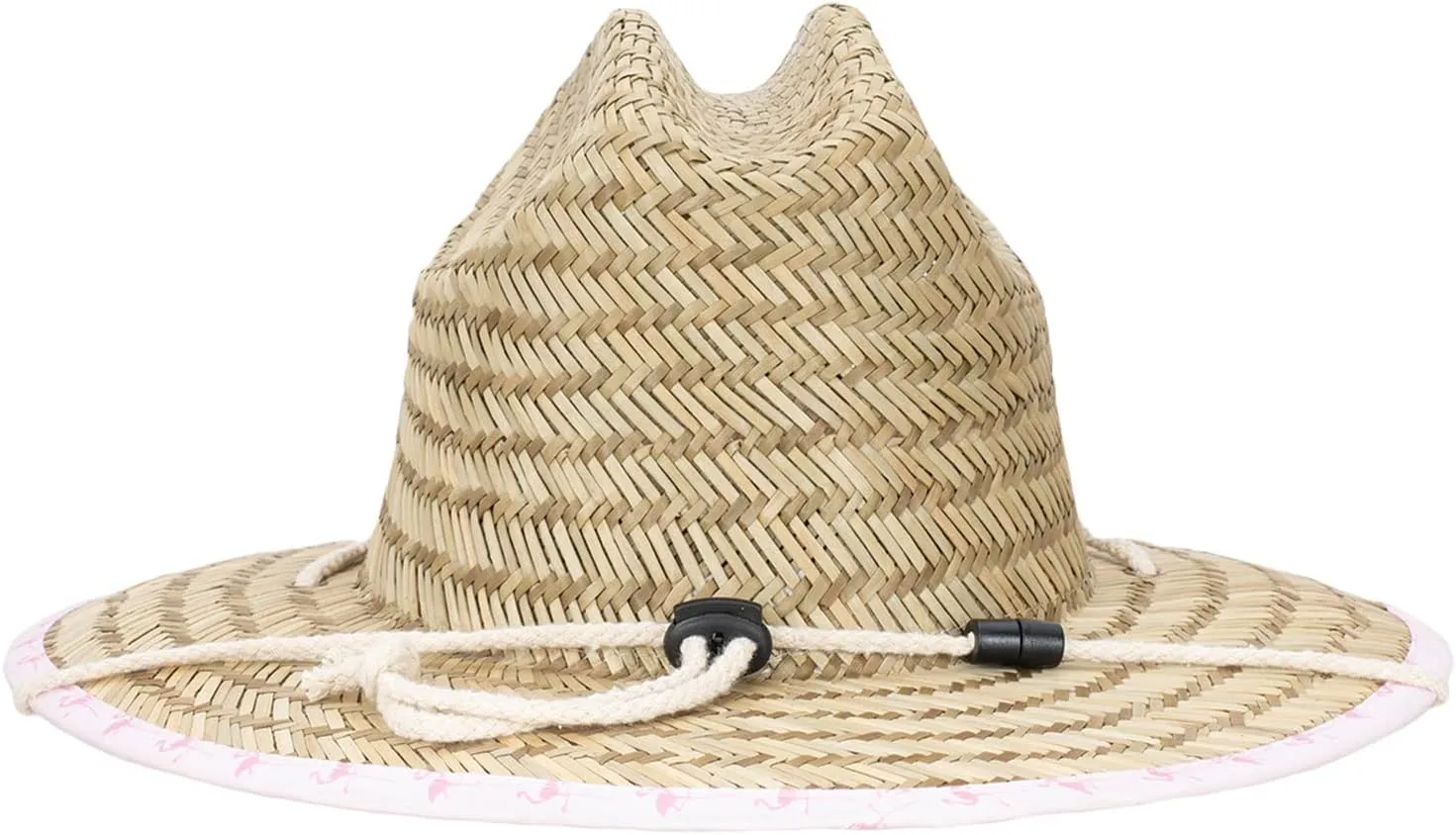 Panama Jack Kids Sun Hat - Straw Lifeguard, Surfboard Print Underbrim, UPF (SPF) 50  UVA/UVB Sun Protection, 3 1/4" Brim