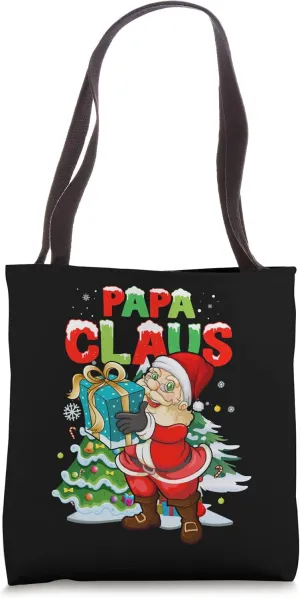 PAPA Clause Husband Wife Mom Dad Family Christmas Tote Bag
