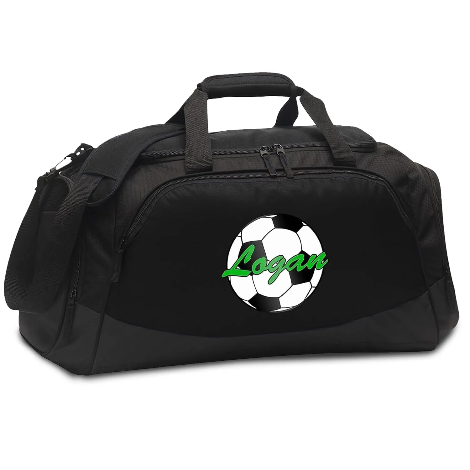 Personalized Soccer Duffle Bag with Shoe Compartment | Soccer Duffel Bag for Men, Women, Kids, & Teens with Gear Organizer | Duffle Bag for Travel