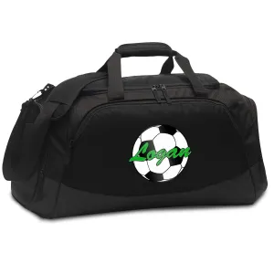 Personalized Soccer Duffle Bag with Shoe Compartment | Soccer Duffel Bag for Men, Women, Kids, & Teens with Gear Organizer | Duffle Bag for Travel