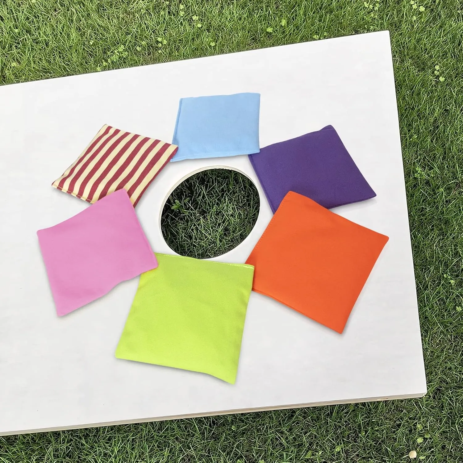 PetGirl Cornhole Bags Premium Weather Duckcloth Cornhole Bean Bags Cornholebags Set of 8 Regulation