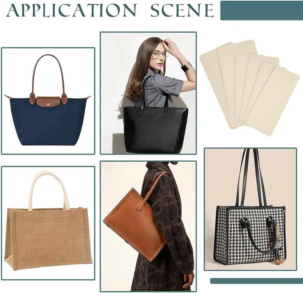 PH PandaHall 6pcs 3 Sizes Felt Bag Shaper, Rectangle Bag Support Insert Base Camel Handbag Base Insert Purse Bottom Insert Bag Stabilizer Bag Liner Board for Tote Leather Purse Crossbody Bag Backpack