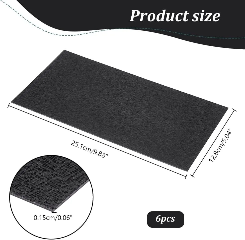 PH PandaHall 6pcs Black Handbag Base Shaper, 9.8 x 5 Inch Bag Purse Bottom Insert Plastic Bag Stabilizer Bag Liner Board Rectangle Sheet for Handbag Tote Leather Purse Bag Backpack Knitting Bag