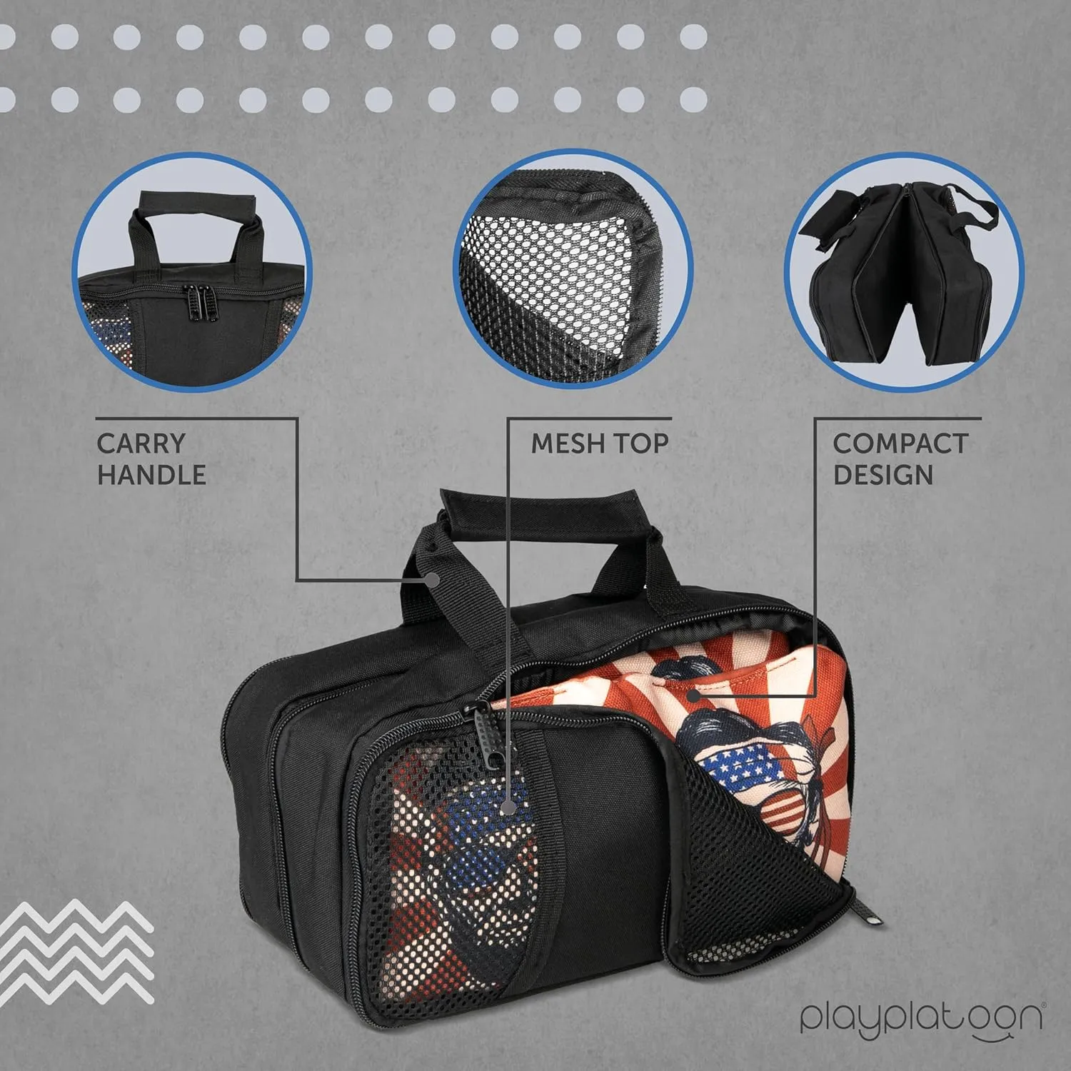 Play Platoon Cornhole Bag Carrying Bag, Corn Hole Carry Case, Carrying Case for Cornhole