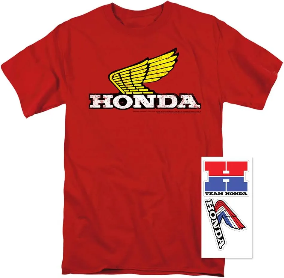Popfunk Honda Yellow Wing Logo T-Shirt