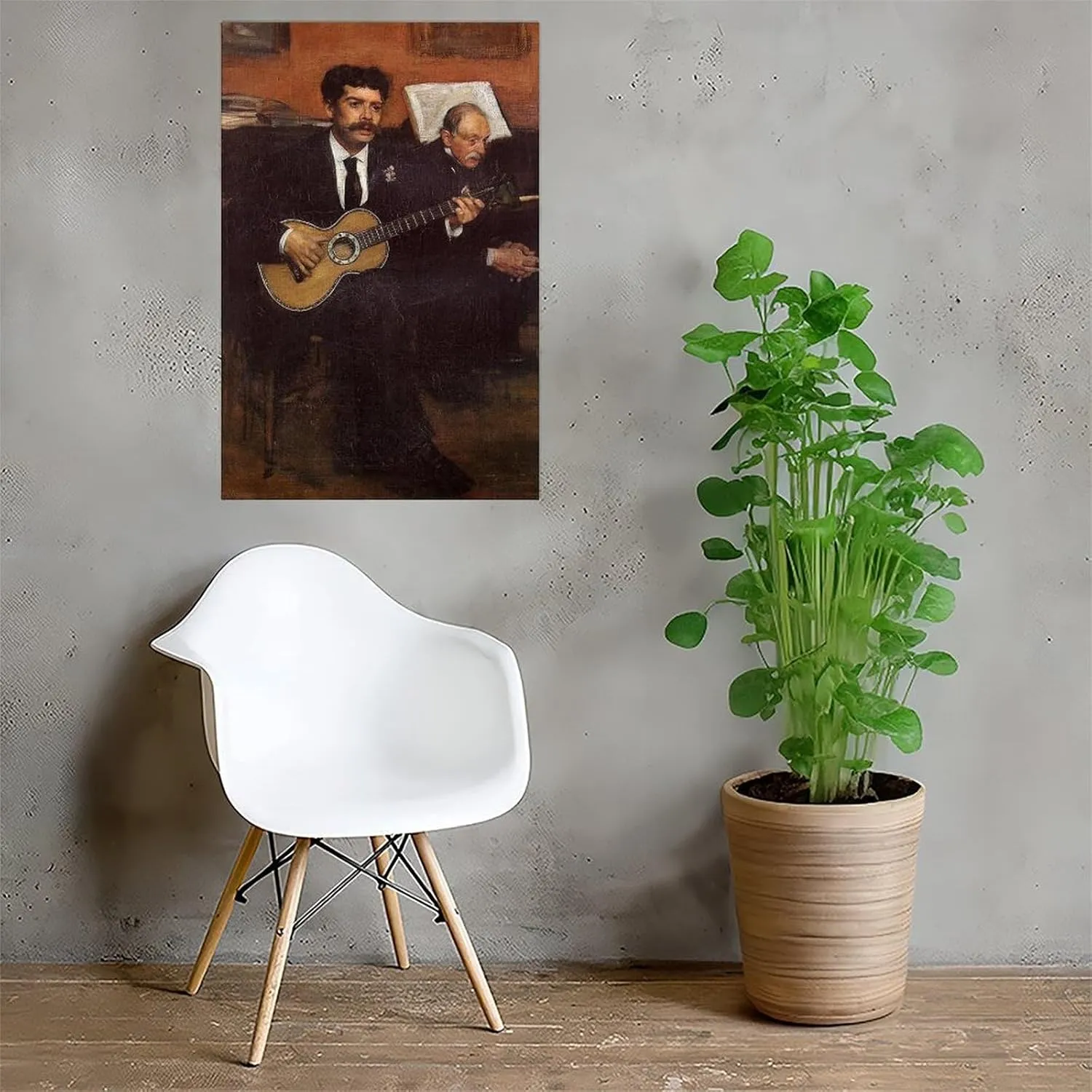 Portrait of Lorenzo Pagans, Spanish Tenor, And Auguste Degas, The Artist's Father Canvas Posters Wall Art Bedroom Office Room Decor Gift Unframe-style 20x30inch(50x75cm)
