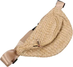 PRETYZOOM 1pc Chest Bag Waist Pouch Cross- Body Pouch Imitation Straw Woven Waist Bag