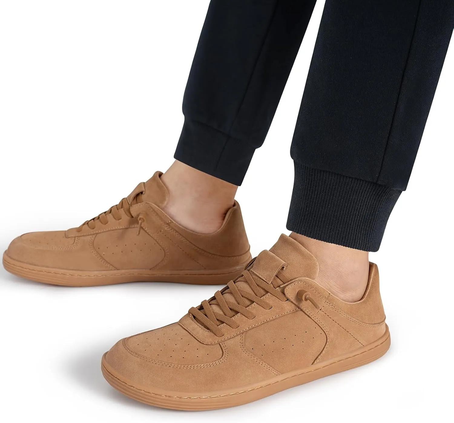 Pulltop Barefoot Wide Toe Box Shoes for Men - Minimalist Barefoot Dress Shoes Sneakers Zero Drop Slip on Walking Non Slip Shoes for Men