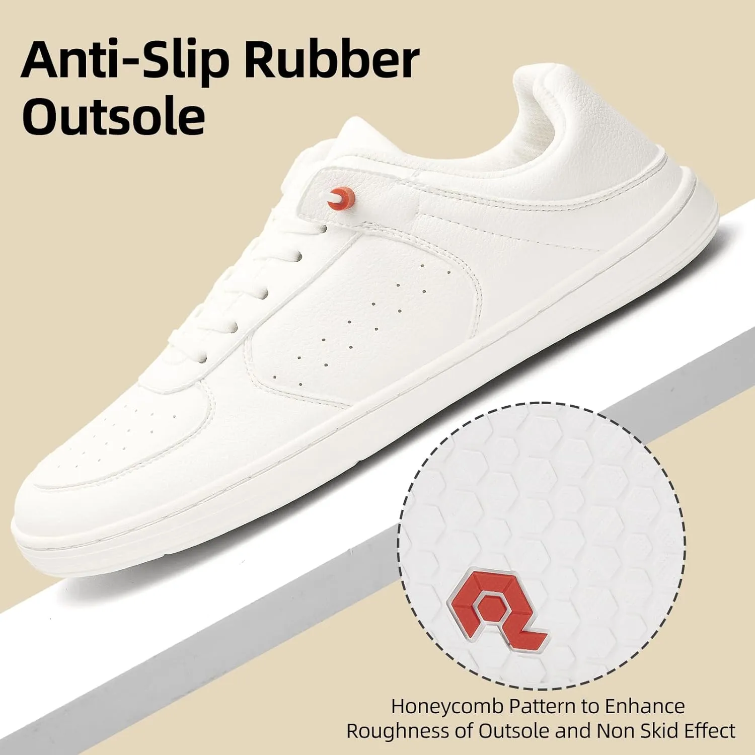 Pulltop Barefoot Wide Toe Box Shoes for Men - Minimalist Barefoot Dress Shoes Sneakers Zero Drop Slip on Walking Non Slip Shoes for Men