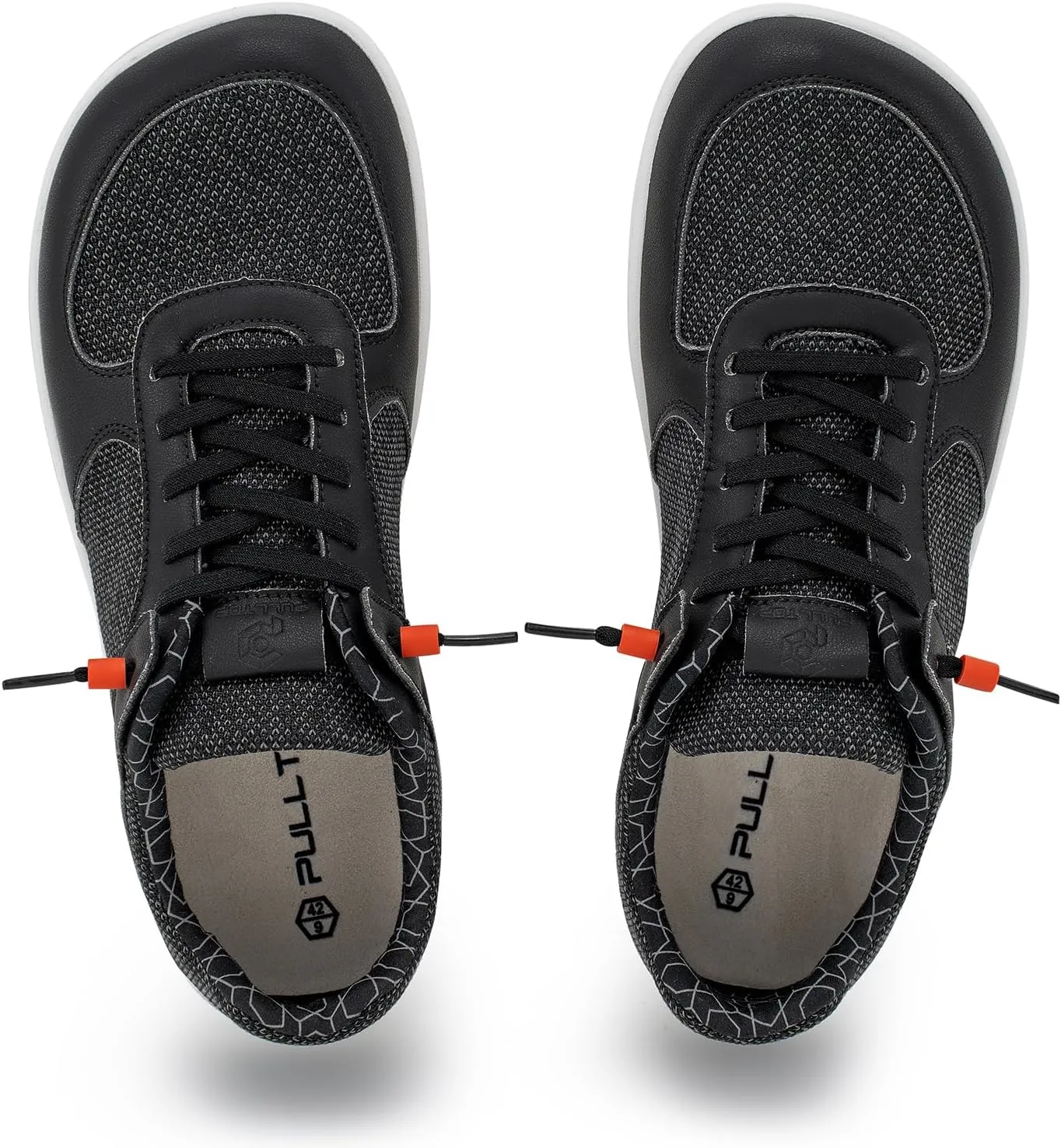 Pulltop Barefoot Wide Toe Box Shoes for Men - Minimalist Barefoot Dress Shoes Sneakers Zero Drop Slip on Walking Non Slip Shoes for Men