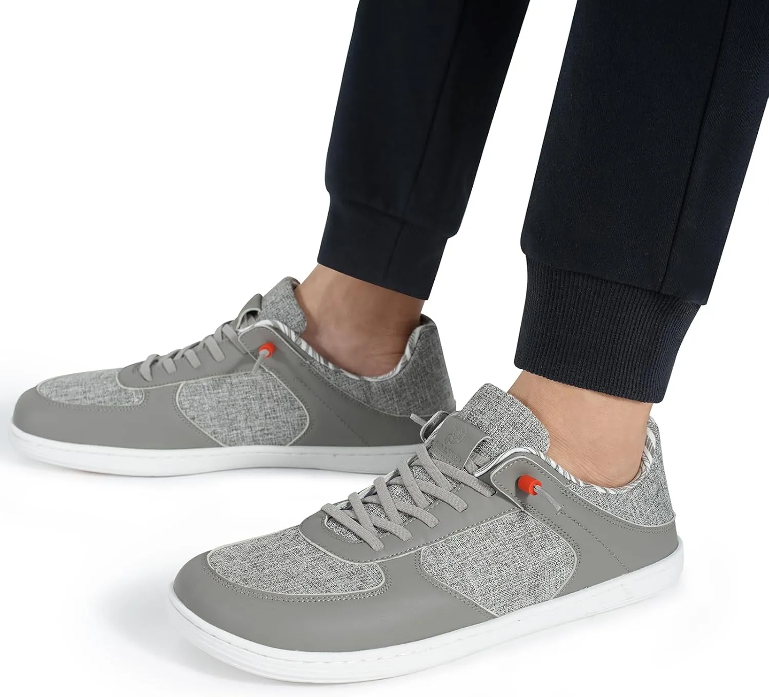 Pulltop Barefoot Wide Toe Box Shoes for Men - Minimalist Barefoot Dress Shoes Sneakers Zero Drop Slip on Walking Non Slip Shoes for Men