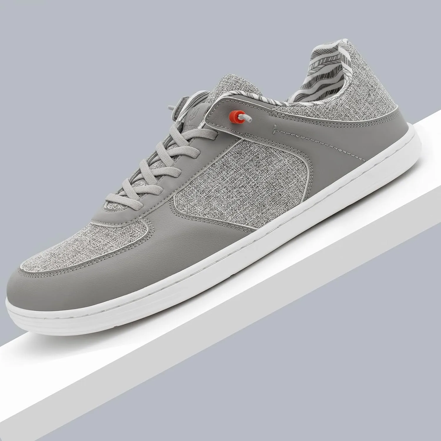 Pulltop Barefoot Wide Toe Box Shoes for Men - Minimalist Barefoot Dress Shoes Sneakers Zero Drop Slip on Walking Non Slip Shoes for Men