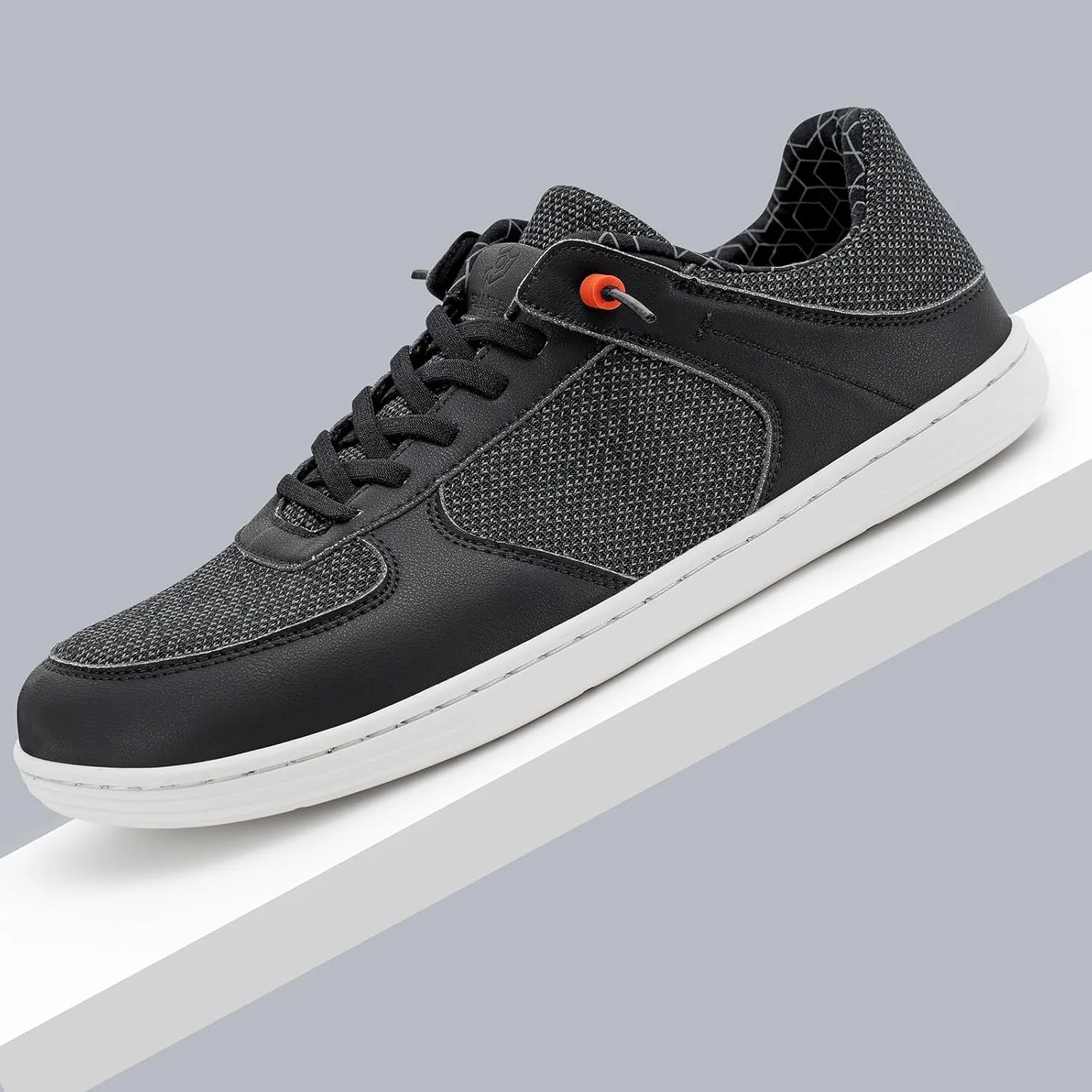 Pulltop Barefoot Wide Toe Box Shoes for Men - Minimalist Barefoot Dress Shoes Sneakers Zero Drop Slip on Walking Non Slip Shoes for Men