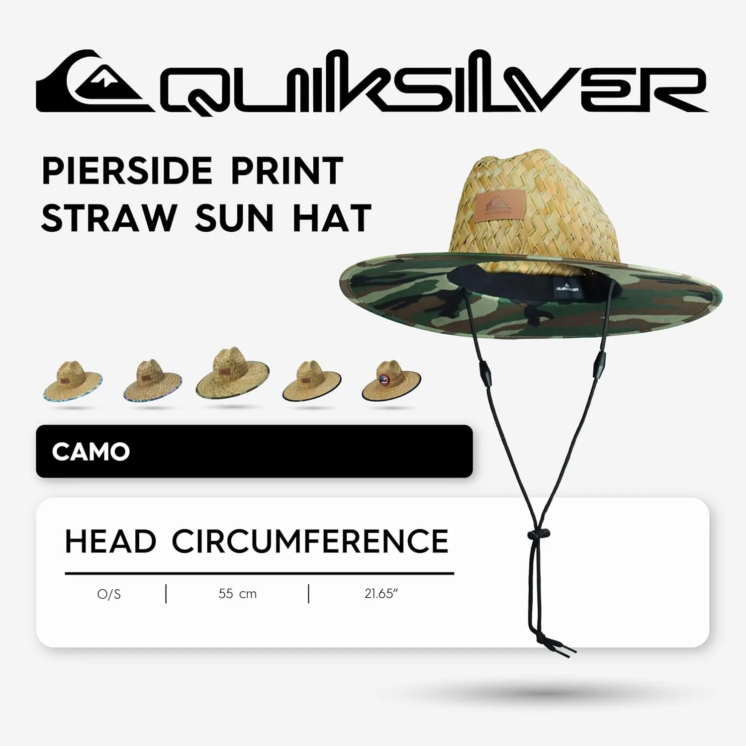 Quiksilver Boys' Pierside Print Straw Sun Hat