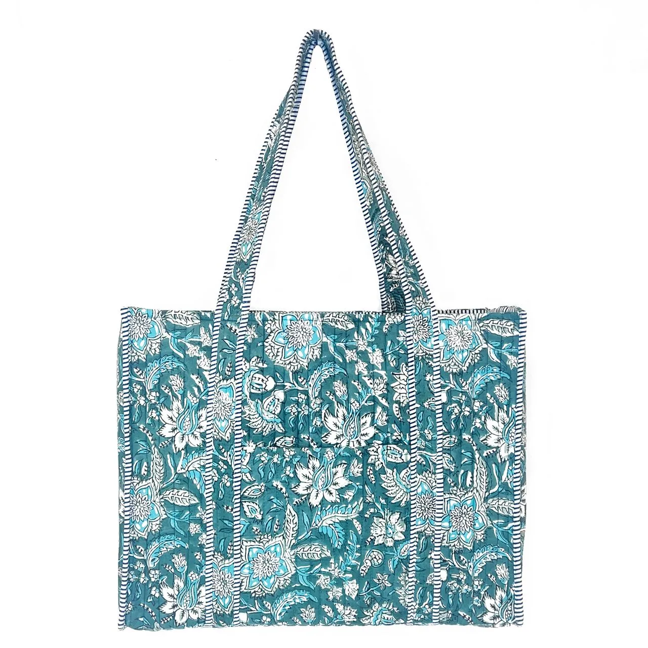 Quilted Tote bag with travel pouch